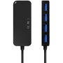 Aisens Hub USB 3.0 4 Puertos Tipo A, Negro, 15cm